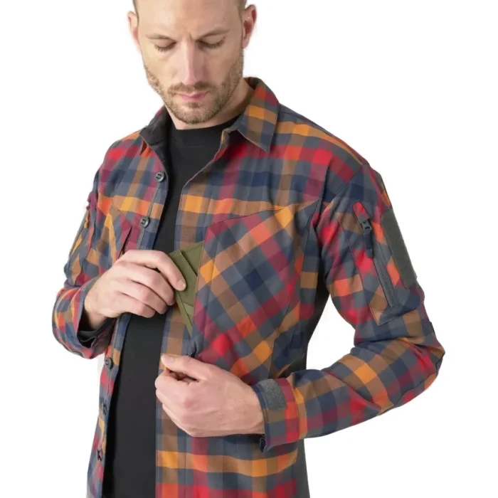 Koszula HELIKON Nylon Sorona® Blend - Dark Autumn Checkered (KO-MBD-NS-2O)